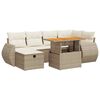 vidaXL 8-delige Loungeset met kussens poly rattan acacia beige