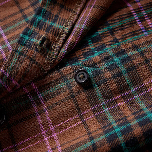 Kinderjurk met lange mouwen 140 cognackleurig