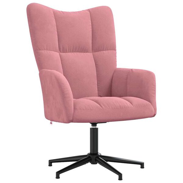 vidaXL Relaxstoel fluweel roze
