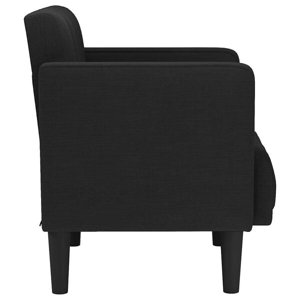 vidaXL Fauteuil met armleuningen Zwart 53 cm Stof
