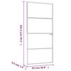 vidaXL Binnendeur 93x201,5 cm gehard glas en aluminium smal zwart