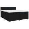vidaXL Boxspringbed met matras met hoofdeinde Zwart 140 x 190 cm Stof