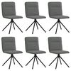 vidaXL Eetkamerstoelen 6 st stof donkergrijs
