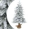 vidaXL Mini-kerstboom besneeuwd 45 cm PVC en PE Groen en Wit
