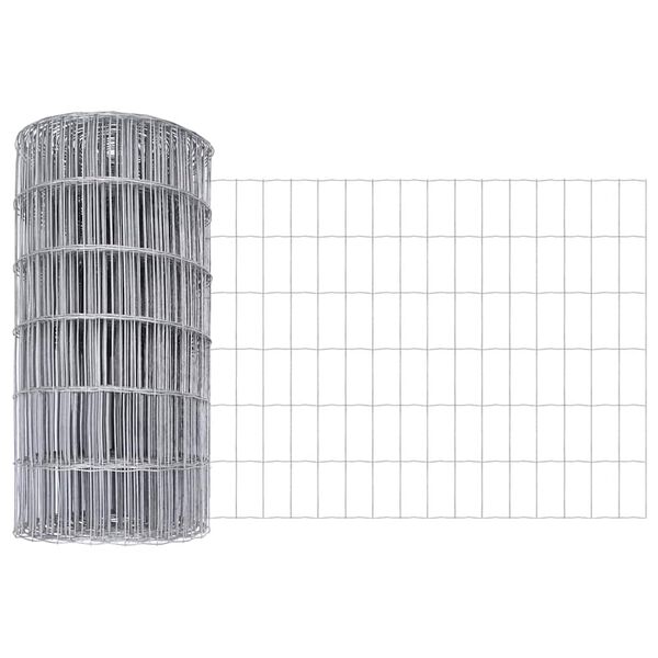 vidaXL Euro Hek Zilver 0.4 x 50 m Warmverzinkt ijzer