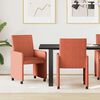 vidaXL Dining Stoelen met Wielen 2 pcs Rood-oranje 57 x 66 x 94 cm
