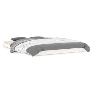 vidaXL Bedframe massief grenenhout wit 140x200 cm
