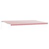 vidaXL Uitschuifbare luifel Rood en Wit 600 &times; 350 cm