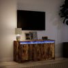 vidaXL Tv-meubel met LED 100x34x50 cm bewerkt hout gerookt eikenkleur