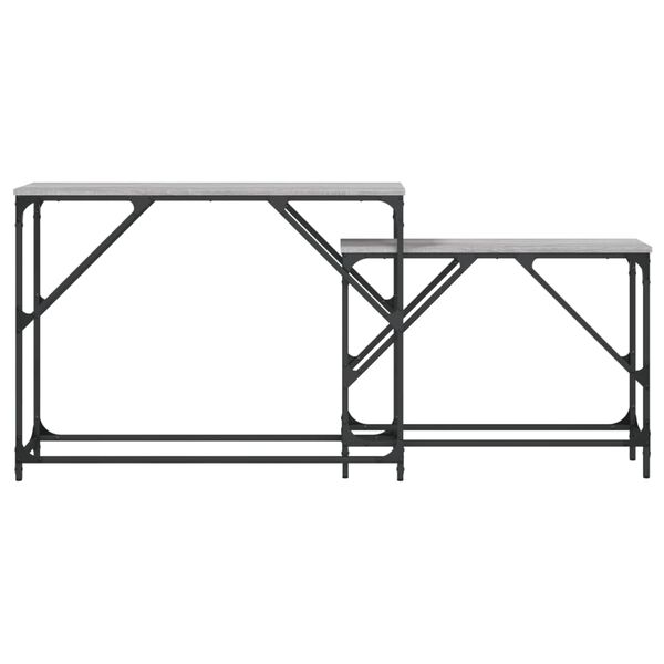 vidaXL 2-delige Tafeltjesset bewerkt hout grijs sonoma eikenkleurig