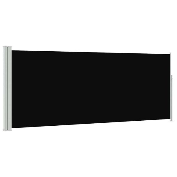 vidaXL Windscherm uittrekbaar 120x300 cm zwart