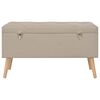 vidaXL Opbergkrukken 3 st stof beige