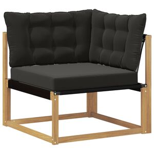 vidaXL Buiten Hoek Sofa Massief Acaciahout en Textilene Wit