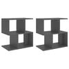 vidaXL Nachtkastjes 2 st 50x30x51,5 cm bewerkt hout grijs