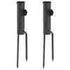 vidaXL Parasolstandaards met pennen 2 st 9x35 cm gegalvaniseerd staal