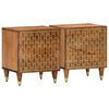 vidaXL Nachtkastjes 2 st 40x33x46 cm massief mangohout