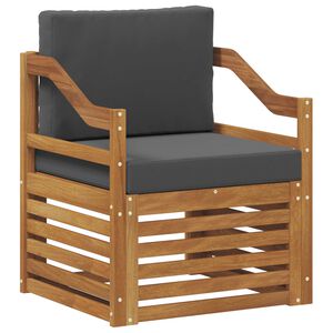 vidaXL Tuinbank Massief Acaciahout en Polyester Naturel