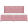 vidaXL Boxspringbed met matras met LED Roze 200 x 200 cm Fluweel