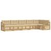 vidaXL Buiten bankenset 6 st Wit en Beige Polyester