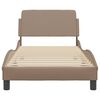 vidaXL Bedframe "Dover" kunstleer cappuccinokleurig 90x200 cm
