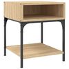 vidaXL Nachtkastje 40x41x50 cm bewerkt hout sonoma eikenkleurig