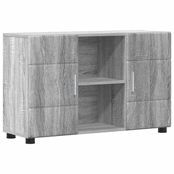 vidaXL Dressoir Grijs Sonoma 88,5 x 30,5 x 55,5 cm Bewerkt hout