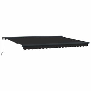 vidaXL Luifel uittrekbaar 4x3 m stof en aluminium antracietkleurig