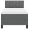 vidaXL Boxspring bed met matras met LED Donkergrijs 80 x 200 cm Stof