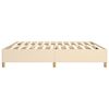 vidaXL Boxspring bed stof cr&egrave;mekleurig 200x200 cm