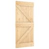 vidaXL Schuifdeur NARVIK Naturel en Zwart 95 x 210 cm (213,5 cm)