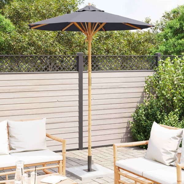 vidaXL Tuinparasol Donkergrijs &Oslash; 270 x 260 cm Bamboe
