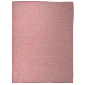 vidaXL Buitenkleed platgeweven 120x170 cm rood