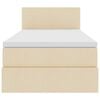 vidaXL Opbergbed met matras met matras Cr&egrave;me 90 x 190 cm Bewerkt hout