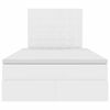 vidaXL Opslag bed met matras met hoofdeinde Wit 120 x 190 cm Nep Leer