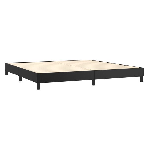 vidaXL Boxspring bed kunstleer zwart 200x200 cm