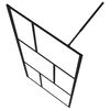 vidaXL Inloopdouchewand 80x195 cm gehard glas zwart
