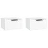 vidaXL Nachtkastjes wandgemonteerd 2 st 34x30x20 cm wit