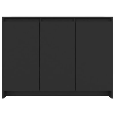 vidaXL Dressoir 102x33x75 cm spaanplaat zwart