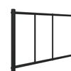vidaXL Bedframe met hoofd- en voeteneinde metaal zwart 107x203 cm