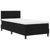 vidaXL Boxspring bed met LED-stripverlichting Zwart 80 x 200 cm Stof
