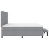 vidaXL Boxspringbed met matras Lichtgrijs 200 x 200 cm Stof