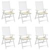 vidaXL Tuinstoelkussens 6 st 40x40x4 cm oxford stof crèmekleurig