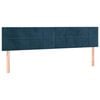 vidaXL Boxspring met matras fluweel donkerblauw 160x200 cm