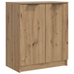 vidaXL Schoenenkast 59x35x70 cm bewerkt hout artisanaal eikenkleurig