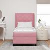 vidaXL Boxspringbed met matras met hoofdeinde Roze 90 x 200 cm Fluweel