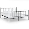 vidaXL Bedframe metaal zwart 160x200 cm