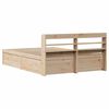 vidaXL Bedframe met hoofdbord massief grenenhout 140x190 cm