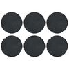 vidaXL Stapsteen 6 pcs Zwart &Oslash; 45 x 1,8 cm Rubber