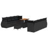 vidaXL Tuin Sofa Set 11 st Zwart poly rattan
