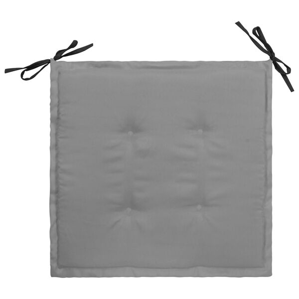 vidaXL Tuinstoelkussens 2 st 50x50x3 cm zwart en grijs